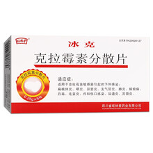 旺林堂 冰克 克拉霉素分散片 0.25g*6片  支气管炎 上呼吸道感染 下呼吸道感染 Rx 5盒装