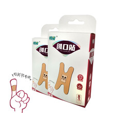 医用儿童创口贴可爱卡通透气创可贴卡通形象防水舒适格子控创口贴指尖指关节大片创口贴 指关节专用8片装