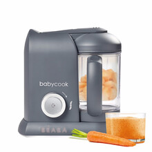 Beaba法国婴儿辅食机宝宝蒸煮搅拌一体料理研磨料理机babycook 晨雾灰