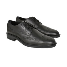 TOD'S 托德斯 /男士商务系带低跟翼尖雕花休闲皮鞋 黑色 7.5