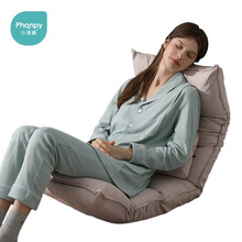 小雅象喂奶椅子新生儿哺乳椅坐月子喂奶床上折叠抱娃护腰靠背枕头 【三维立体42档轻音-曼莎黄】送腰枕