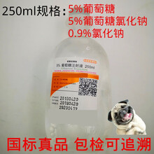 l100ml规格宠物用吊瓶5%葡萄糖氯化钠溶液细小犬瘟猫瘟输液 250ml 5%葡萄糖