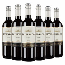 超市	干露（Concha y Toro）珍藏西拉葡萄酒 750ml*6瓶 整箱装 智利进口葡萄酒