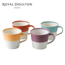Royal Doulton英国皇家道尔顿1815系列陶瓷马克杯北欧简约拼色亮彩 大号4杯