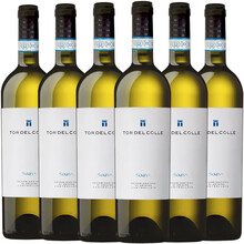超市	意大利原瓶进口DOC级干白托尔山白葡萄酒卡尔卡耐卡霞多丽曲比亚诺 索阿伟产区（Soave）波特酒庄 整箱6瓶/750ml