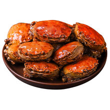 香辣蟹罐装熟食小螃蟹大闸蟹麻辣海鲜零食即全母蟹一元蟹 【公母300克1罐】香辣