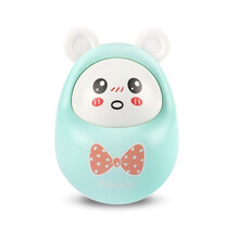 元旦礼物不倒翁玩具大号0-3岁婴儿带音乐软胶宝宝早教益智女孩男孩 米米不倒翁【绿色】