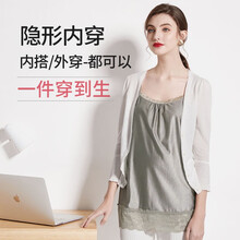 伊孕美防辐射服孕妇装银纤维吊带上班围裙内穿肚兜大码防辐射衣服外穿四季放射服 全银纤维防辐射吊带 XL