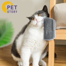 petofstory 猫玩具猫猫蹭痒器猫咪墙角抓痒蹭毛器猫刷挠痒痒器蹭脸器按摩刷猫抓板玩具用品 灰色