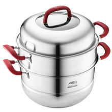 爱仕达 ASD 蒸锅304不锈钢锅身双层蒸锅家用蒸馒头锅28CM复底燃气电磁炉通用蒸煮锅ZS28C1WG