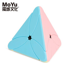 魔域文化（MoYu）初学者教学系列三阶魔方3阶儿童益智玩具金字魔塔全套装顺滑速拧6岁以上 【马卡龙】枫叶魔塔