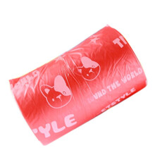 憨憨乐园 宠物外出拾便袋 狗狗多色垃圾袋拾便器垃圾袋5卷 颜色随机 *