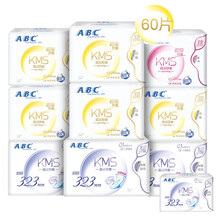 ABC卫生巾KMS纤薄棉柔清凉舒爽日夜组合日用夜用套装 （日夜组合）KMS纤薄10包60片