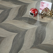 多米阳光鱼骨拼人字纹强化复合地板灰色柳叶纹拼花服装店防滑耐磨 柳叶拼7202