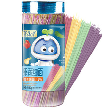 童乐坊（TONLA）果蔬蝴蝶面条宝宝细面婴幼儿营养辅食主食果蔬螺丝面儿童健康多彩卡通水果蔬菜面片 果蔬细面（180g）