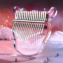kalimba卡林巴拇指琴手指琴透明水晶拇指琴初学17音巴林琴乐器 17音小鹿妮妮【透明】