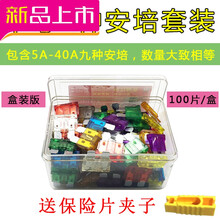 威科曼 适用于汽车保险片大货车保险丝插片电动车三轮车摩托车用12V24V32V通用 中号5 -40A套装100片【盒装版】