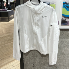 耐克（Nike）外套女装春秋新款户外防晒运动服休闲连帽梭织透气夹克上衣 DH1991-100白色  XL