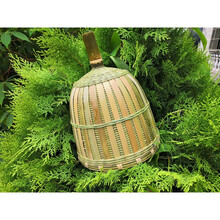 收蜂笼竹制品捕蜂招蜂诱蜂笼野外捕蜂工具手工编织 绿色 加边加厚款