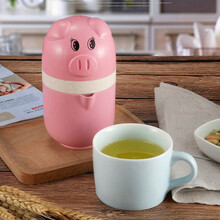 破损包赔 多功能家用手动迷你榨汁机 压榨机儿童  蔬菜辅食水果汁 小猪粉色 颜色随机