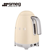 SMEG斯麦格 意大利复古电水壶不锈钢1.7L 进口烧水壶保温7档温控热水壶 KLF04 奶油色