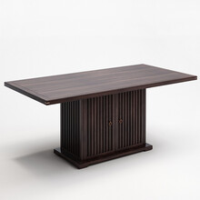 苏侨 和韵系列-新中式茶桌茶艺桌茶楼办公室茶室家具禅意功夫茶茶台泡休闲非洲檀木乌金木书桌两用茶桌实木 茶桌