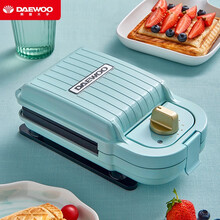 大宇(DAEWOO) 家用电饼铛 轻食多功能烹饪机 三明治机 面包机  华夫饼机 早餐机 单片款