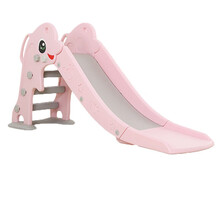 小儿滑梯 迷你折叠家用6--10岁儿童滑梯室内家玩小孩的小儿童滑梯加长加宽MSY 海豚粉款【加高扶手-不带球筐】+底座
