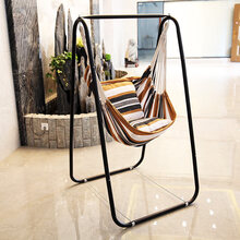 家用秋千支架吊椅儿童玩具成人庭院哄娃吊床婴儿单人摇篮室内抖音网红同款 卡其色