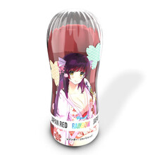 谜姬Rends彩虹系列卡通飞机杯男用自慰器便携非贯通超紧夹吸口爱阴臀倒模手动飞机杯动漫名器成人用品 彩虹飞机杯-日本红+60ml润滑 新手入门-手动款