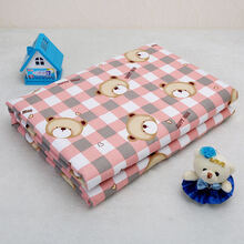 可水洗隔尿垫宝宝婴儿用品防水透气可洗大号水洗月经期姨妈床垫超大秋冬 粉格熊 70x50cm