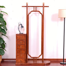 鸿韵天成红木家具非洲花梨（学名：刺猬紫檀）衣帽架新中式落地衣架室内卧室挂衣架家用 长100*宽40*高172cm