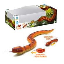 遥控器仿真昆虫遥控毛毛虫玩具电动会走虫子仿真大蜘蛛蛇眼镜蛇爬行昆虫抖音网红 仿真遥控大蟒蛇(充电款) 收藏送电池 均码