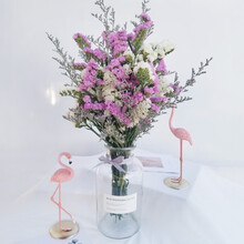 沁花 云南昆明鲜花基地直批发勿忘我干花花束礼盒生日礼物送女友真花插花花艺送花店家庭办公室装饰 2色勿忘我（粉色+白色）1斤搭配情人草半斤