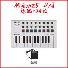 arturia minilab MKII 25键midi键盘DJ电音 打击垫迷你编作曲便携 MINI LAB25MKII白色+踏板