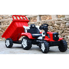 网红拖拉机玩具车可坐人带斗双人车超大号儿童电动东方红迫击炮男 联系客服送