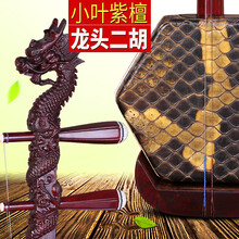 苏州二胡 送长辈红木二胡成人儿童演奏初学者考级二胡乐器 紫檀龙头二胡