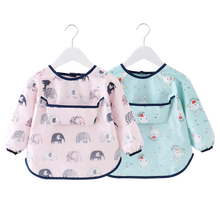 京东超市	
纽贝乐婴儿围兜围嘴儿童饭兜秋冬季宝宝吃饭罩衣防水反穿衣防脏神器小孩防溅衣 粉象+萌兔