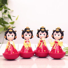 大唐不夜城不倒翁小姐姐同款人遇摆件西安纪念品娃娃送老外礼品 1088-2中小一套4个