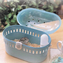 爱丽思（IRIS）仓鼠笼子仓鼠外带笼笼便携式树脂金丝熊笼子仓鼠小笼子 HQ-250蓝