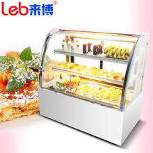 来博（Leb）蛋糕柜 冷藏展示柜 台式直角柜弧形前后开门商用水果凉菜熟食保鲜柜风冷柜 直角后开门(0.9米台式) 常温不带制冷黑色/白色
