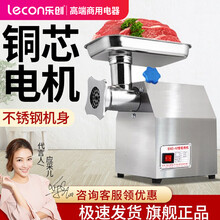 乐创（lecon） 绞肉机 商用电动不锈钢料理机灌肠机搅肉机碎肉机搅拌绞馅机打肉机碎菜机 (22型全不锈钢款)