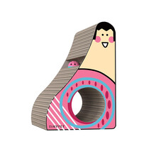 三角形猫抓板 立式猫房子猫咪磨爪瓦楞纸猫窝沙发防抓耐磨猫磨爪器猫咪用品 漩涡小瓜猫抓板