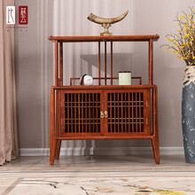 比艺 红木家具非洲花梨（学名：刺猬紫檀）实木餐边柜 新中式多功能橱碗备餐柜酒柜客厅储物柜置物收纳柜 简易款餐边柜