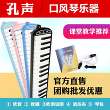 孔声口风琴37键初学者学生课堂教学演奏用32键成人练习演奏课堂教学乐器口风琴 KS-32键卡通帆布包-粉色