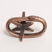 铁铜合金解扣九连环解环智力锁鲁班扣烧脑锁孔明锁成人玩具 蛇口逃生