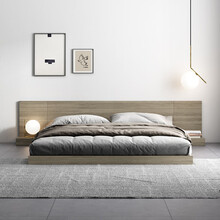 8米实木落地床k202 k202床 1200mm*2000mm 框架结构