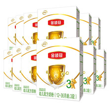伊利奶粉【全新升级】 金领冠系列 幼儿配方奶粉（1-3岁幼儿适用） 3段400克*12盒（整箱装）