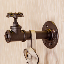 服装店展示架上墙壁挂式点挂正挂 女装店复古装饰挂衣服架子 黑色一个