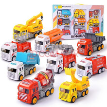 儿童玩具车玩具男孩小孩宝宝惯性车3-4-6-12岁大号汽车工程车玩具套装挖掘机翻斗车搅拌车 玩具车9件套
